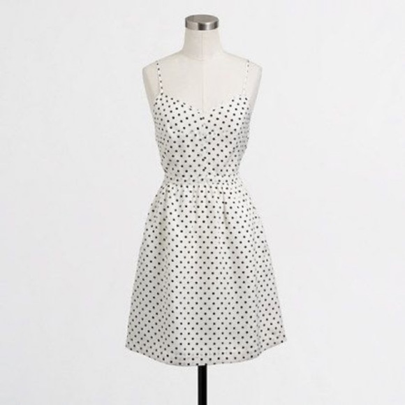 black polka dot cami dress